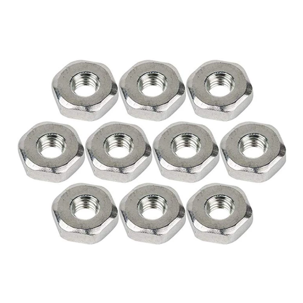 10Pcs Bar Nuts for Stihl Chainsaw Ms290 Ms360 025 036 046 064 066 Ms250 Ms260 Ms360 Silver Guide