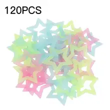 120 шт, сделай сам, цветные светящиеся звезды, наклейки на стену, флуоресцентные наклейки на темную 3D звезду, настенные окна, детская спальня, для дома, Dec