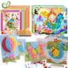 5Pcs DIY Craft Toys Button Stickers Pompom Stickers Diamond Stickers Painting Drawing Toys Handmand Craft Kit Children Toys ZXH 1