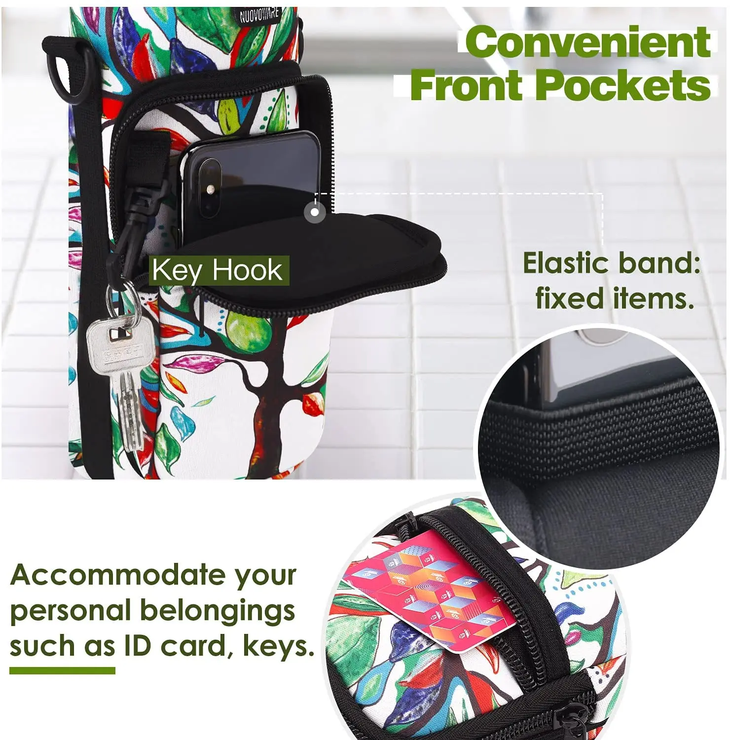 Wasserflaschenträger-Halter-Tasche, universelle Wasserflaschentasche, hohe Kapazität, Sport-Wasserflaschentasche, Outdoor-Reisen, Camping_voghion.com