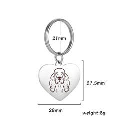 Elegant Dog Lover's Heart Keychain Bag Charm - Stainless Steel Jewelry Gift (Gold Color)