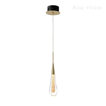 

Modern Cyrstal Luxury Pendant Lights Gold Plating Kitchen Hotel Hall Nordic Light Hanging Lamp Bedroom Art Pendant Lamp Lighting