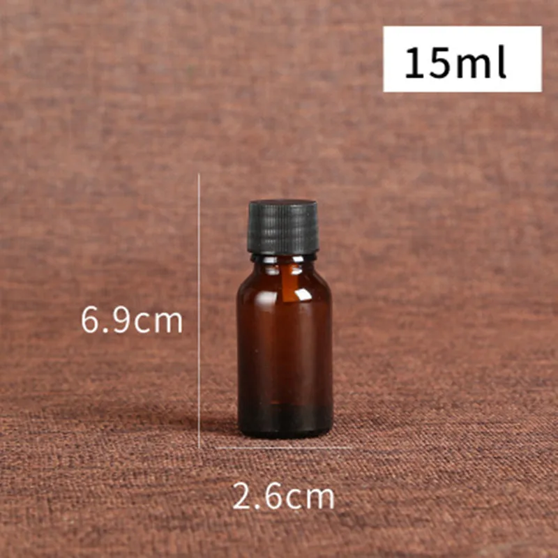 15ml 5 шт./компл. янтарь эфирное масло Стекло бутылок 5/10/15/20/30/50/100 мл для масло парфюмерное Портативный многоразовая бутылка Стекло контейнеров - Цвет: 15ml