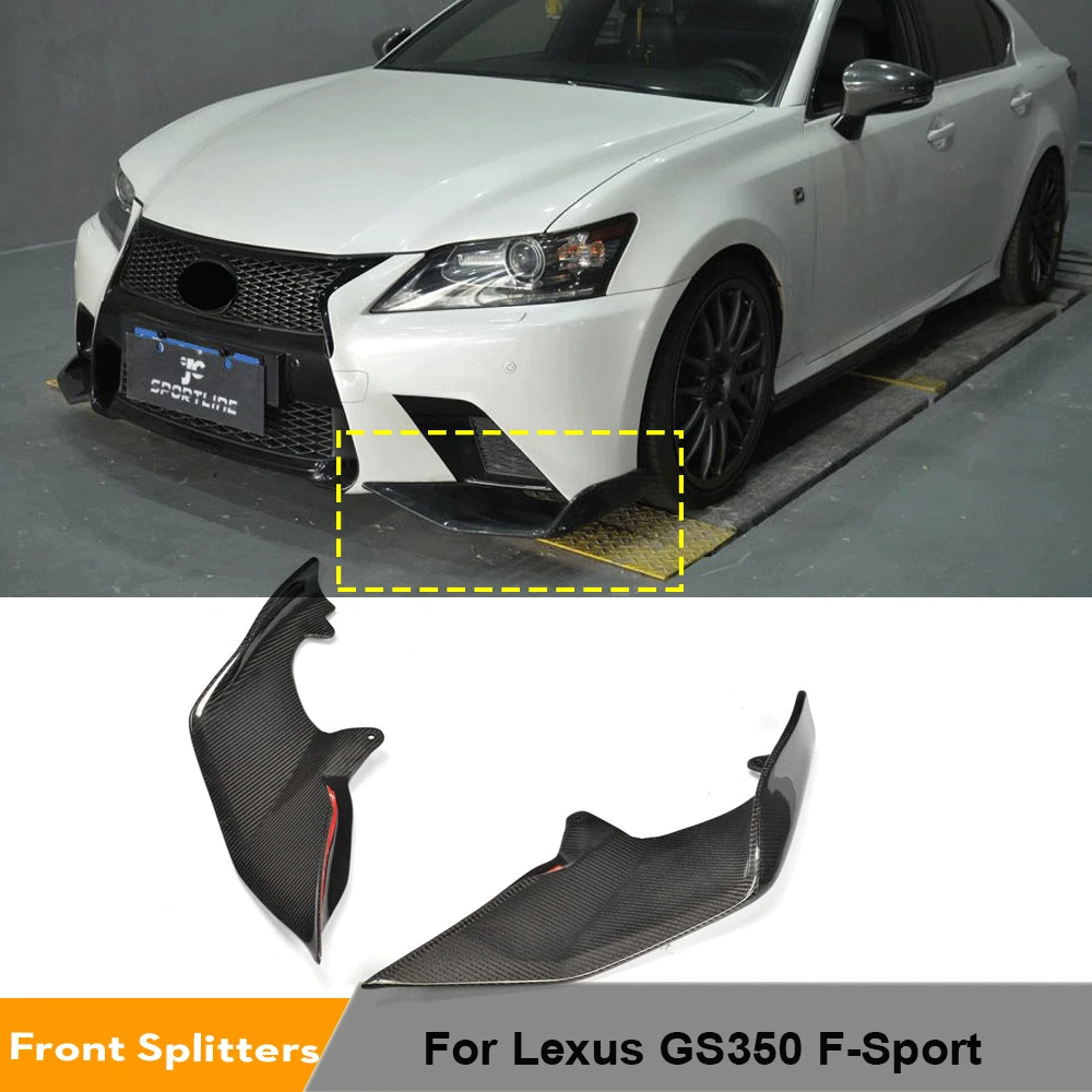 2pcs Set Carbon Fiber Frp Front Bumper Lip Splitters Aprons Wingelts Cupwings For Lexus Gs350 F Sport Bumper Only 12 15 Front Bumper Lip Bumper Liplip Splitter Aliexpress