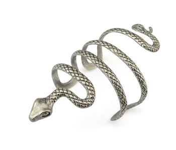 

Twist Shape Bangle Snake Shape Open Bangle Cuff Head Metal Slavic Viking Bangles Handmade Bracelets Men women Birthday Jewelry