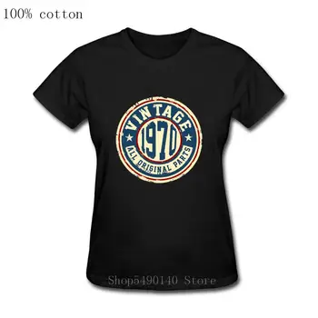 

40th 50th Birthday Gift Tshirt Vintage Made in 1970 Aged Perfectly Women 70S T Shirts Fashion Camisetas Cotton Short Sleeve Tees