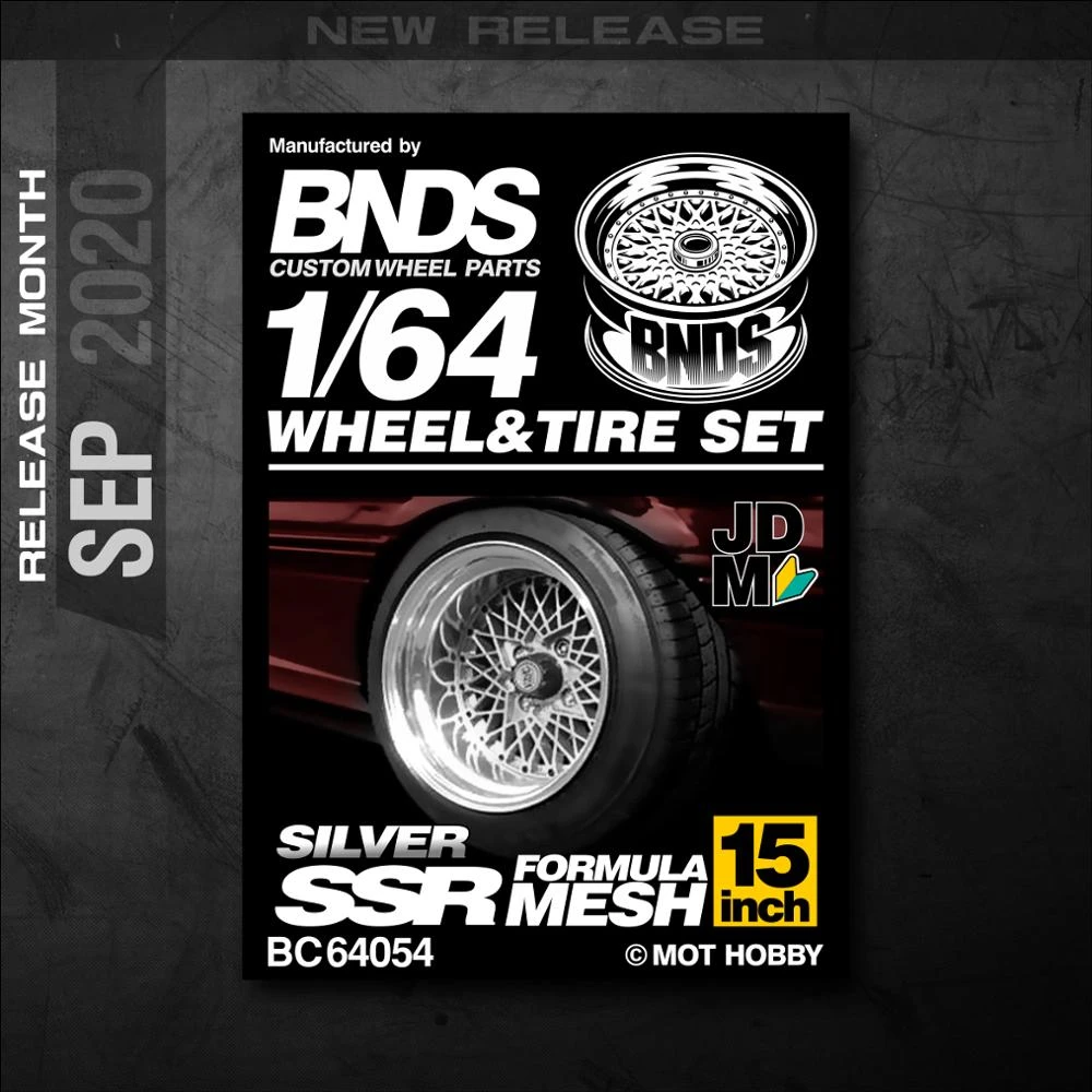 BNDS 1:64 Metal Wheels Rubber Tire by 