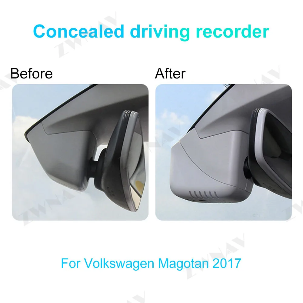 Скрытый HD рекордер для вождения, предназначенный для Volkswagen Teramont- DVR Dash cam Автомобильная фронтальная камера WIfi