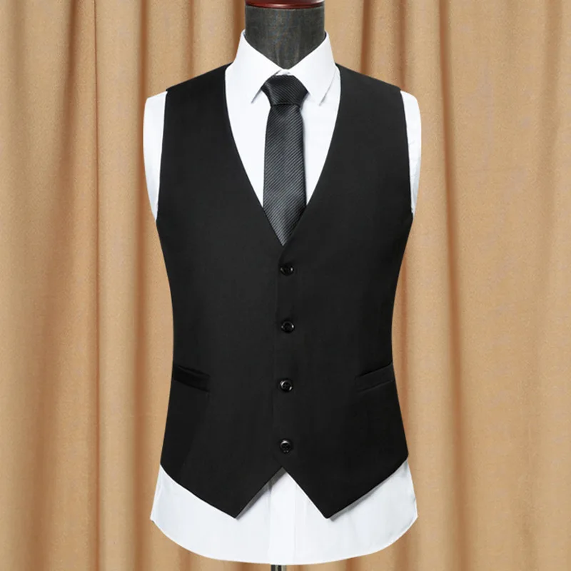 Men Suit Waistcoat Men'S Wear Slim Fit Omega-Fertilizer Plus-sized Best Man Suit Vest
