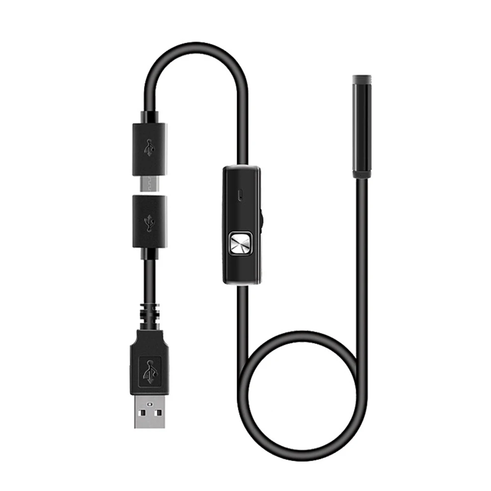 7mm Endoscope Camera HD Flexible IP67 Waterproof Inspection Borescope for Android PC Notebook 6 LEDS Adjustable 1M | Инструменты
