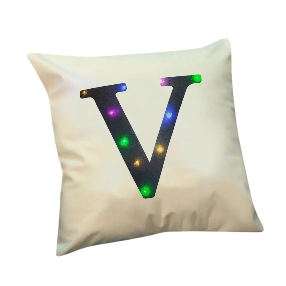 The New Color Lights Christmas Pillow LED Lights Pillow Creative Printing Linen