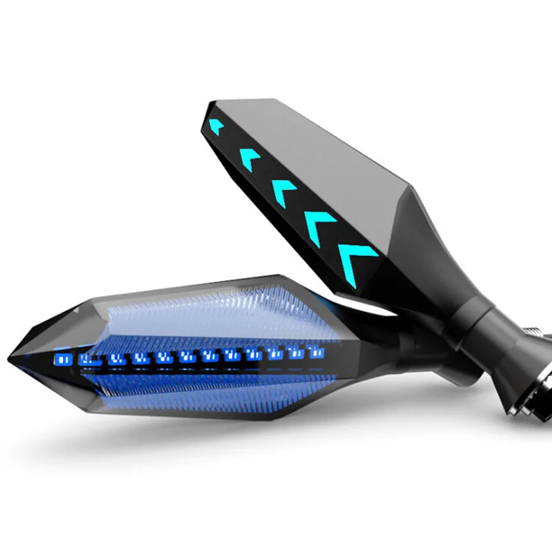 

2pcs Motorcycle Turn Signal LED Lights Indicators Lamps Amber high quality Red dragonfly gun shape design