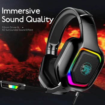 

3.5mm Wired Gaming Headphones Stereo Bass Surround Earphones with Microphone Volume Control for PS4 Xbox PC