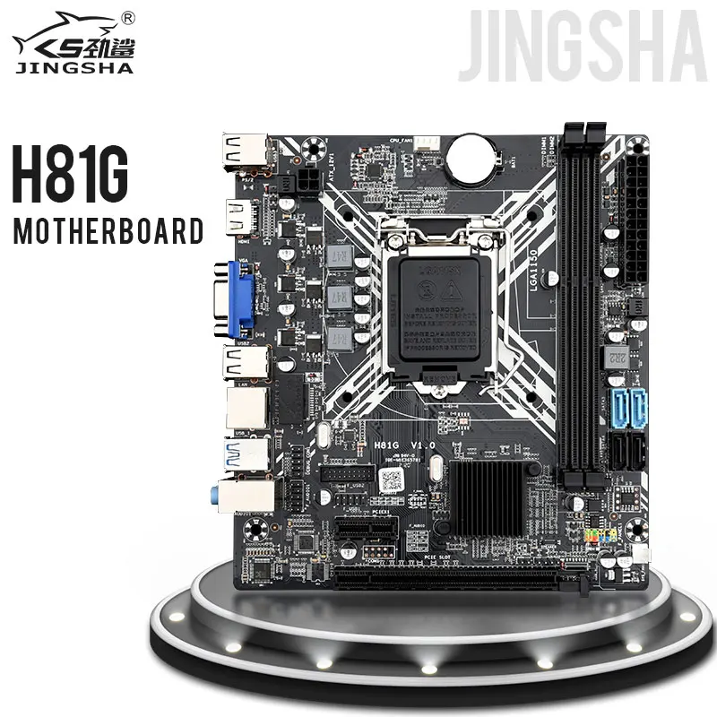 Материнская плата JINGSHA H81G Intel LGA 1150 двухканальная DDR3 до 16 ГБ поддерживает