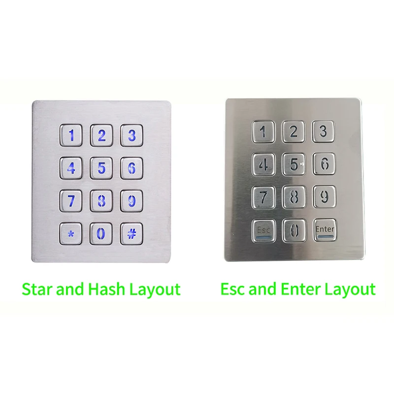 Teclado Industrial Ip65 à Prova Dágua Segurança Metal Reforçado Aço Inoxidável Teclado Iluminado - Imagem 5