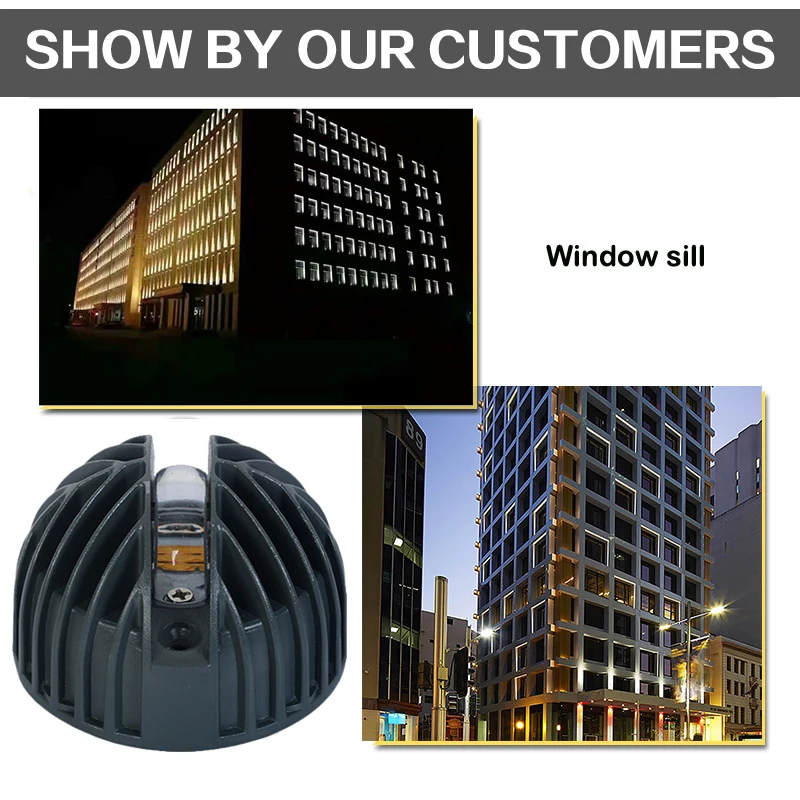 LED Windows sill lights 12W for outdoor windows Waterproof Spotlight Hotel aisle lights illuminate contour Balcony lights 4