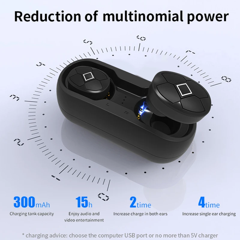 TWS наушники в ухо, беспроводные наушники, Bluetooth наушники с микрофоном, Hands Free 5,0, наушники для телефона IPhone