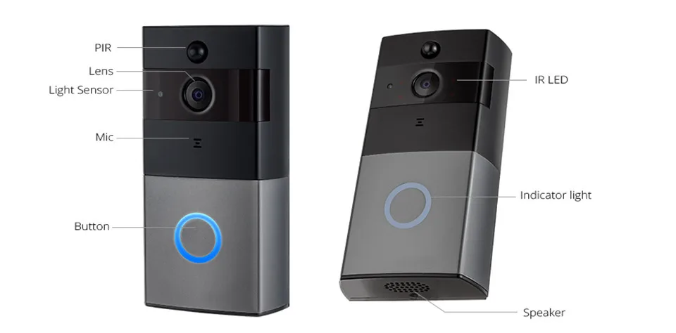 Tuya WiFi видео дверной звонок с аудио домофон обнаружения движения Поддержка Amazon Alexa Echo Show Google Home хром литой Голосовое управление