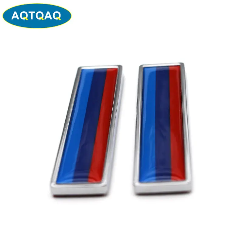 

1 Pair 3D Metal For BMW Tricolor Flag Car Sticker Decorate Stickers Emblem Badge For Cars