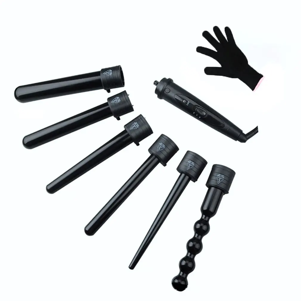 

Multi-Function Tube Curling Machine Ceramic Multi-Speed Thermostat 6 In 1 Volume Straight Dual-Use Hair Curler