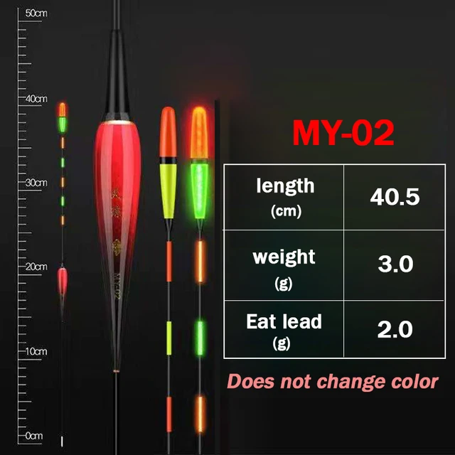 2021New Discoloration Fishing Floats Electronic Carp Float Luminous Smart Catfish Nearsighted Fishing Lovers Tackle Accessories B49-2
