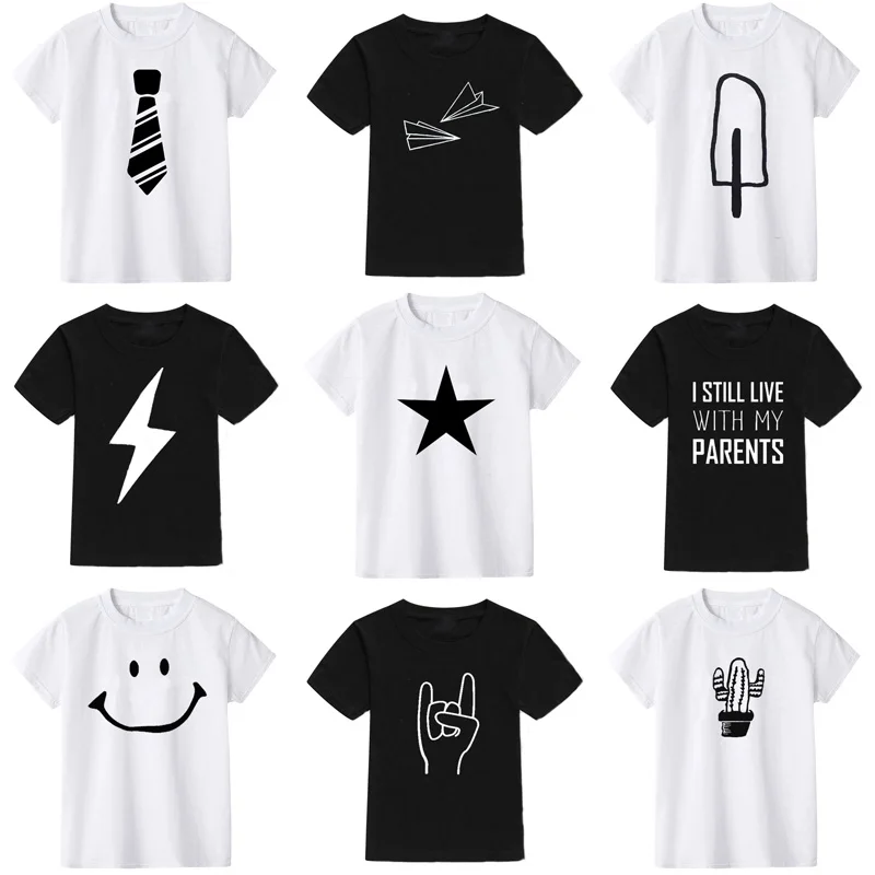 Children T Shirt Summer Fashion Boys T-Shirt Print Graphic Kids Clothes 2-10 Year