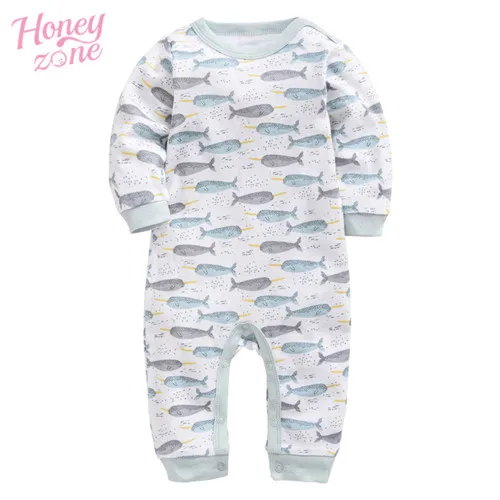 Honeyzone/Одежда для новорожденных, хлопок, 3, 6, 9, 12 месяцев, roupa de bebe, пижама с длинными рукавами для маленьких девочек, детские комбинезоны для мальчиков - Цвет: PY1165
