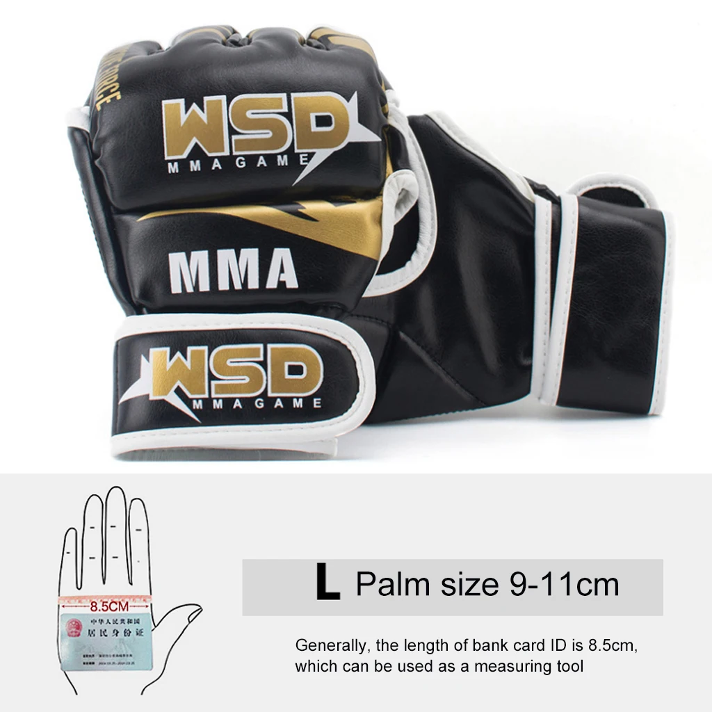Перчатки MMA WorthWhile из искусственной кожи на полпальца для мужчин принадлежности