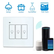 

Tuya Smart 1-3 Gang WiFi Light Switch for Electrical Home Appliances Lighting Works with Alexa Google Assistant Siri Commands