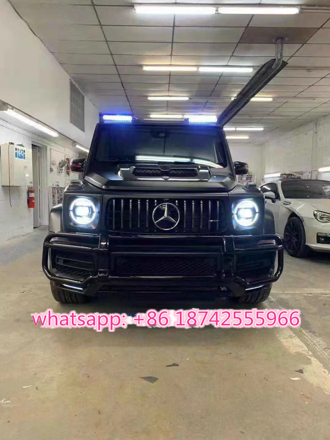 G класс w464 G63 G500 углеродный finber спойлер на крышу для w464 G500 G63 углеродный finber светодиодный светильник бар