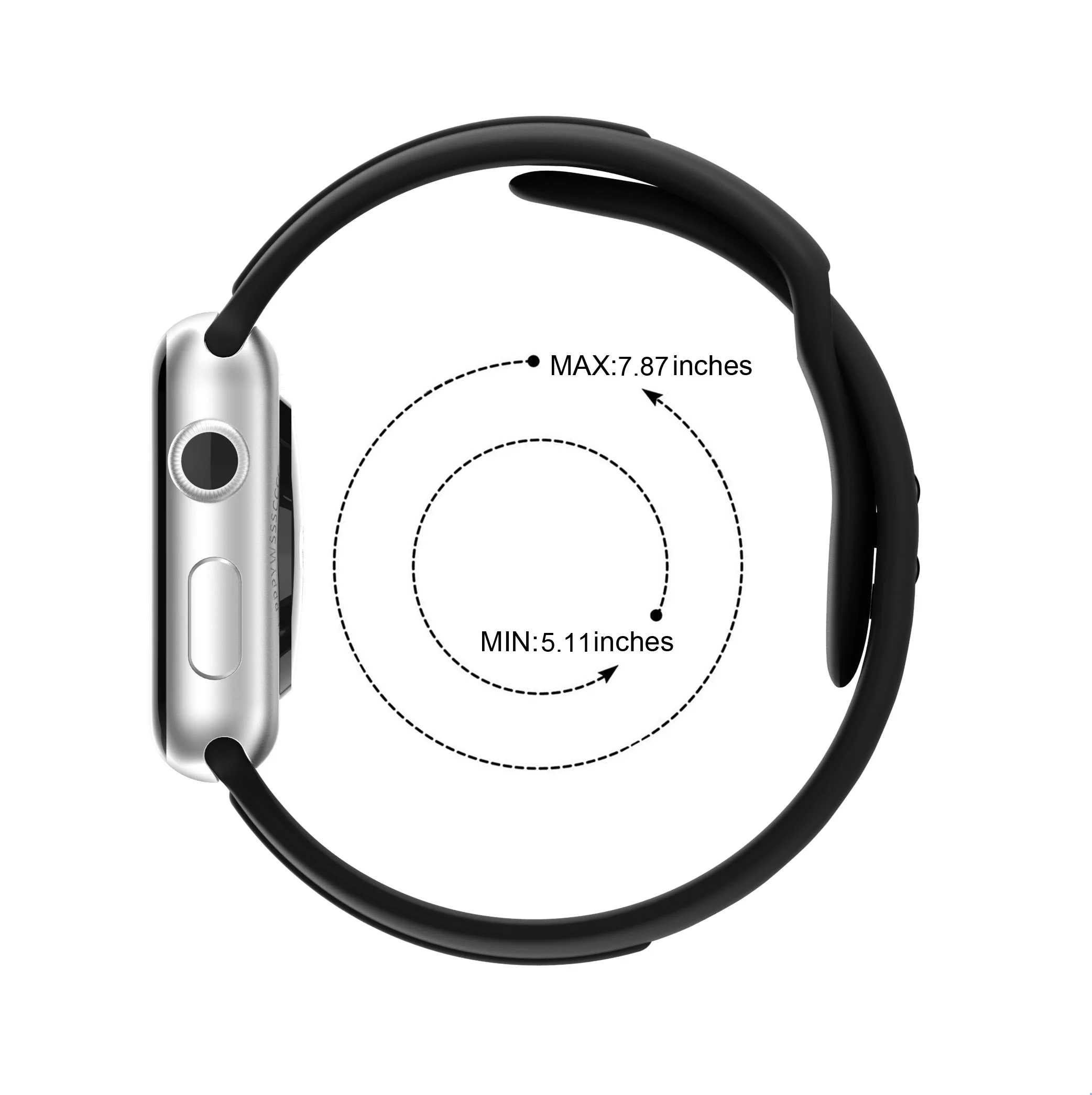 Yayuu 2 шт. спортивный силиконовый ремешок для apple watch серии 1/2/3/4 38/42 мм, ремешок для часов, умные часы сменный ремешок на запястье браслет