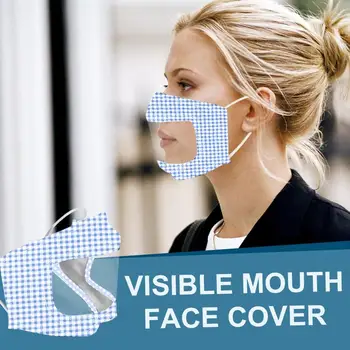 

2PCS/5PCS/10PCS Reusable Transparent Protection Face Mask Adults Smile Fashion Communicator Face Mask Clear Visible Expression