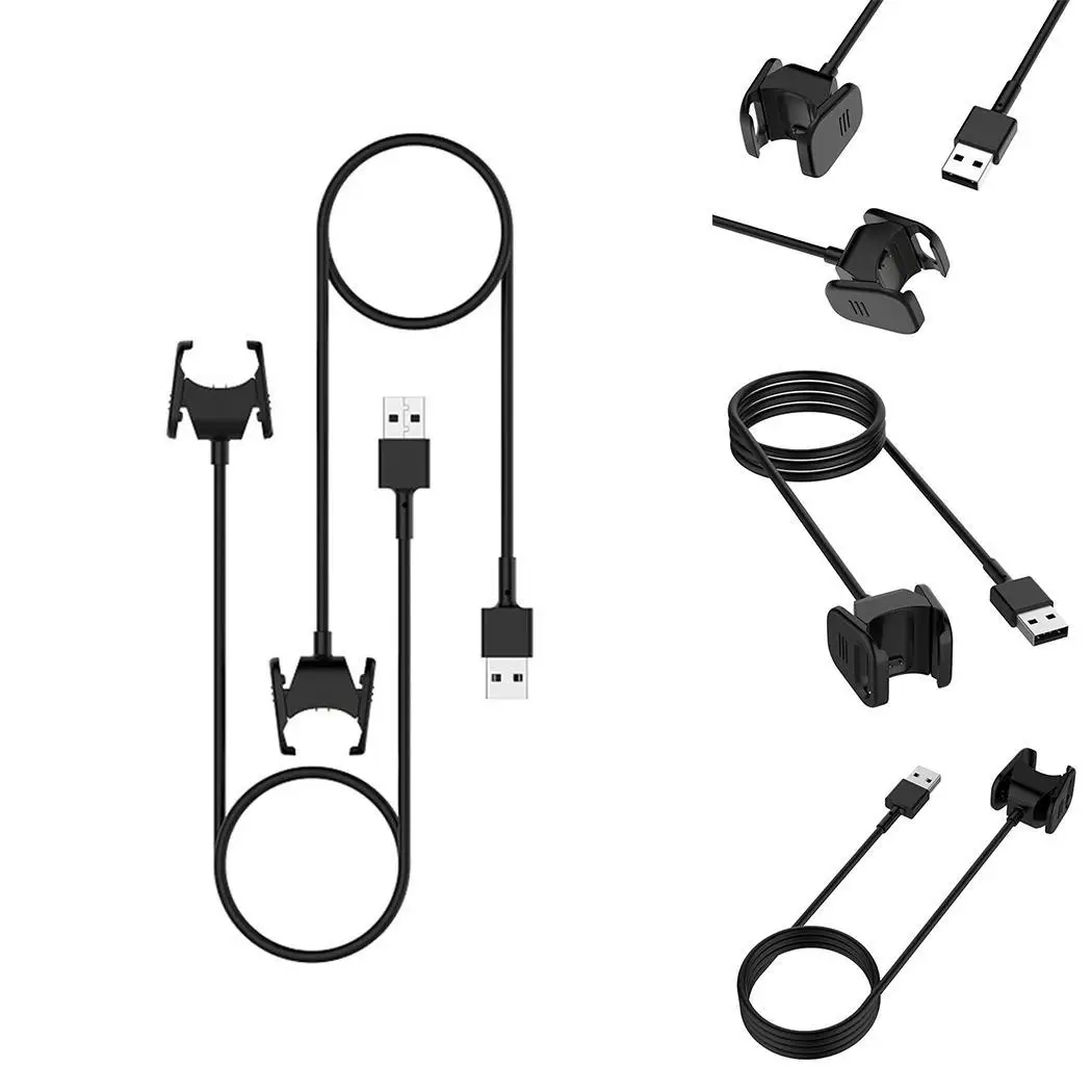 Браслет зарядное устройство USB зарядный кабель аксессуары черный для Fitbit Charge 3