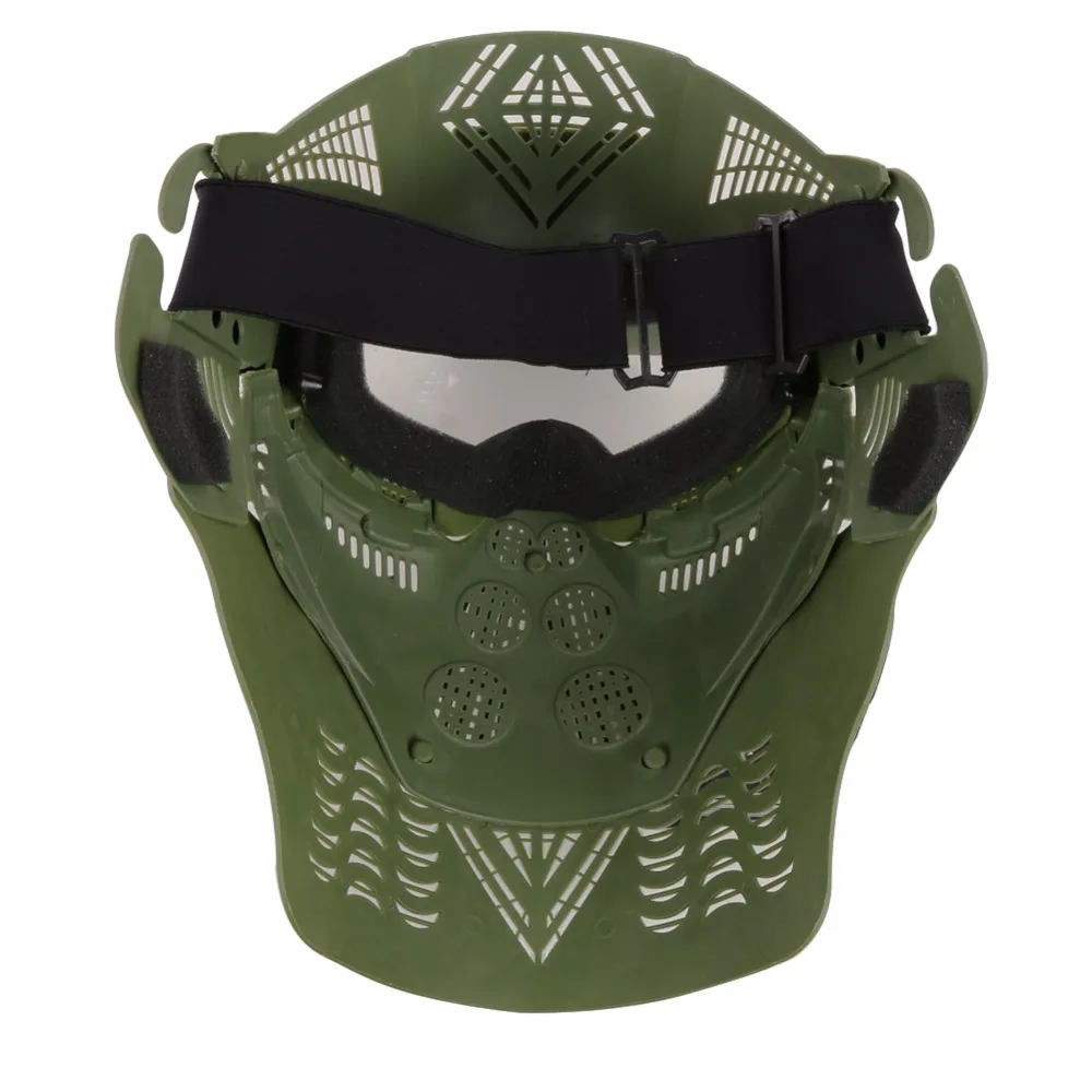 Тактическая съемка охотничьи воздушные мягкие пейнтбольные маски Анти-УФ защита от ветра Google Полное Лицо Защитная Военная армейская защита шеи
