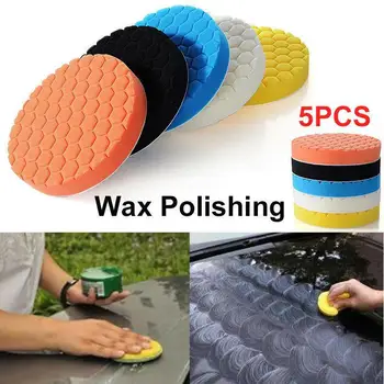 

5Pack 3/4/5/6/7" Polishing Sponge Waxing Buffing Pads Compound Auto Car Polisher Automobile Washing Polishing Sponge