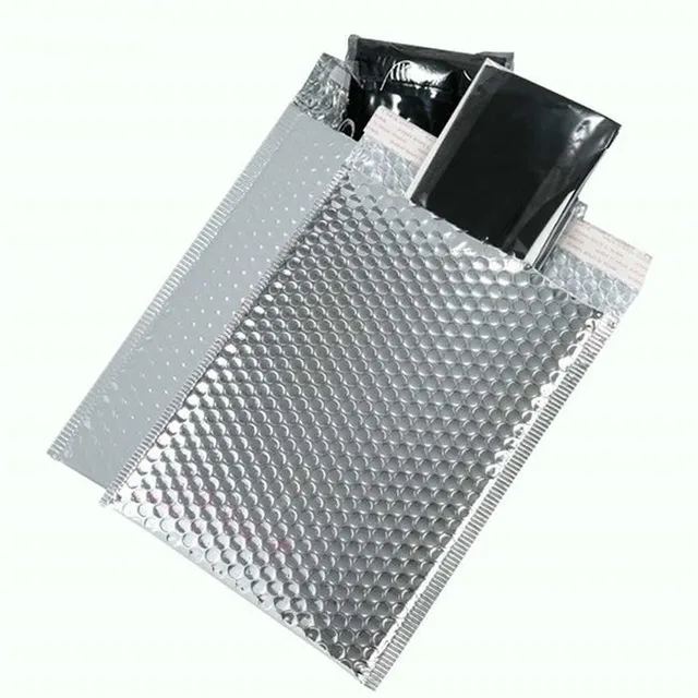 50Db Csomagolás Bubble Levelezők Sliver Önpecsételt Párnázott Boríték Táska Buborék Levelező Táskák Ajándékcsomagoló Tároló 15*13Cm - Image 3