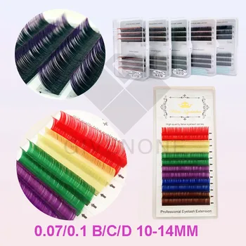 

Color Eyelash Extension Two Tone Ombre Color Eyelashes Lashes Extension Natural Soft Colorful False Lashes Professional Salon