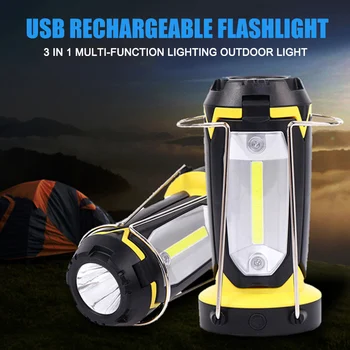 

3-in-1 LED Camping Lantern Rechargeable Flashlight Desk Lamp Light for Hiking Fishing Outdoor CLH@8