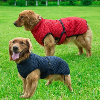 

Big Dog Clothes Winter Warm Pet Vest Jacket Reflective Adjustable Coat For Large Dog Bulldog Golden Retriever Labrador Clothing