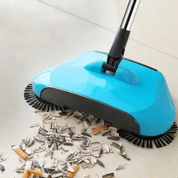

48 Sweeping Machine Push Type Hand Push Magic Broom Dustpan Handle Household Cleaning Package Hand Push Sweeper mop