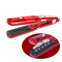 Kemei3011 паровой сухой плоский утюжок для выпрямления волос Профессиональный Стайлинг волос Портативный Керамический выпрямитель для волос щетка Инструменты для укладки