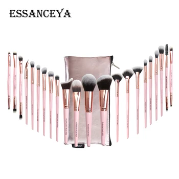 

ESSANCEYA Professional Make Up Brushes 12-22 Pcs Foundation Powder Blush Eyelash Eyebrow Eyeshadow Cosmetics Makeup Brushes Set