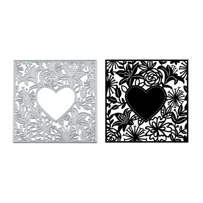 DiyArts Love dies кружевная Цветочная рамка металлические Вырубные штампы новые штампы для скрапбукинга альбом тиснение трафарет Вырубка