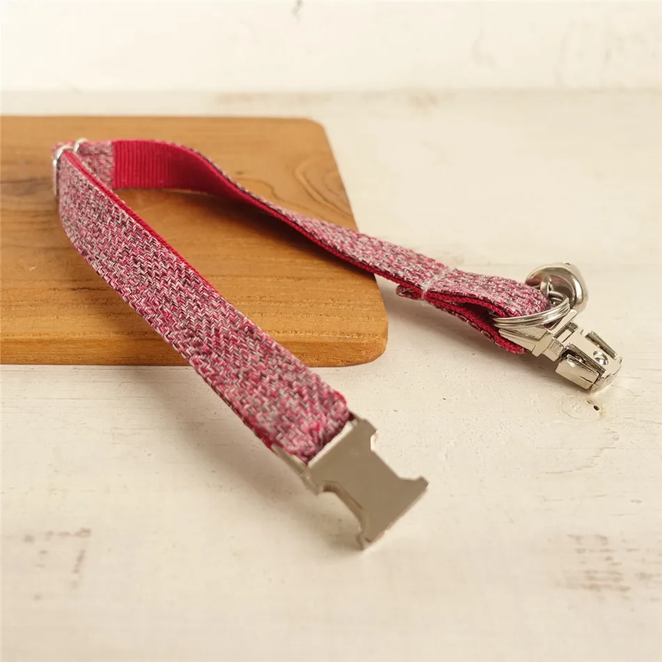 Cat Collar Cute Formal Dress Matching Pet Collar for Cats Small Dog Personalized ID Cat Collar with Bell Durable Adjustable Pink Cat Collar Cute Formal Dress Matching Pet Collar for Cats Small Dog Personalized ID Cat Collar with Bell Durable Adjustable Pink