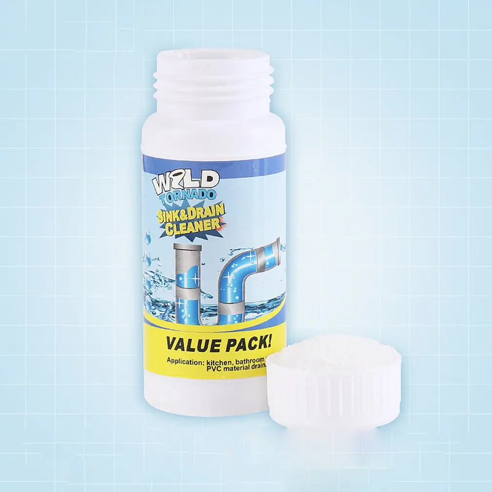 Powerful Pipe Dredge Agent Through Sewer Toilet Bathroom Kitchen Deodorant Drainage Pipe Hair Decomposition Plug Artifact