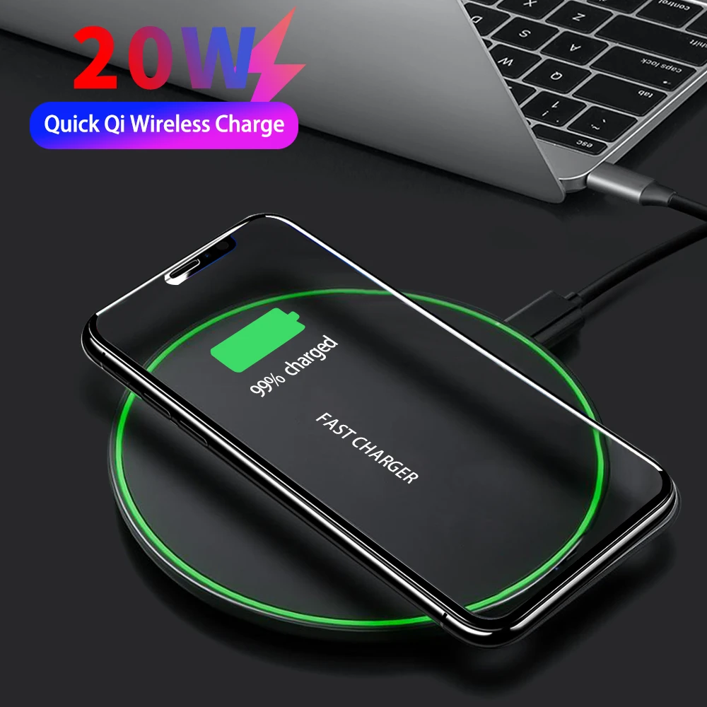 Быстрое беспроводное зарядное устройство KEPHE 20 Вт для Samsung Galaxy S20 - Цена: 325,83 - 383,23 руб.
