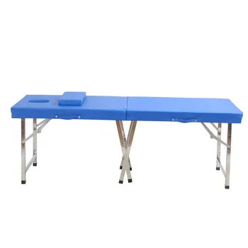 

Massage Bed Stainless Steel Fold Beauty Bed Beauty Salon Tuina Bed Moxibustion Fire Therapy Bed Embroidered Body Bed