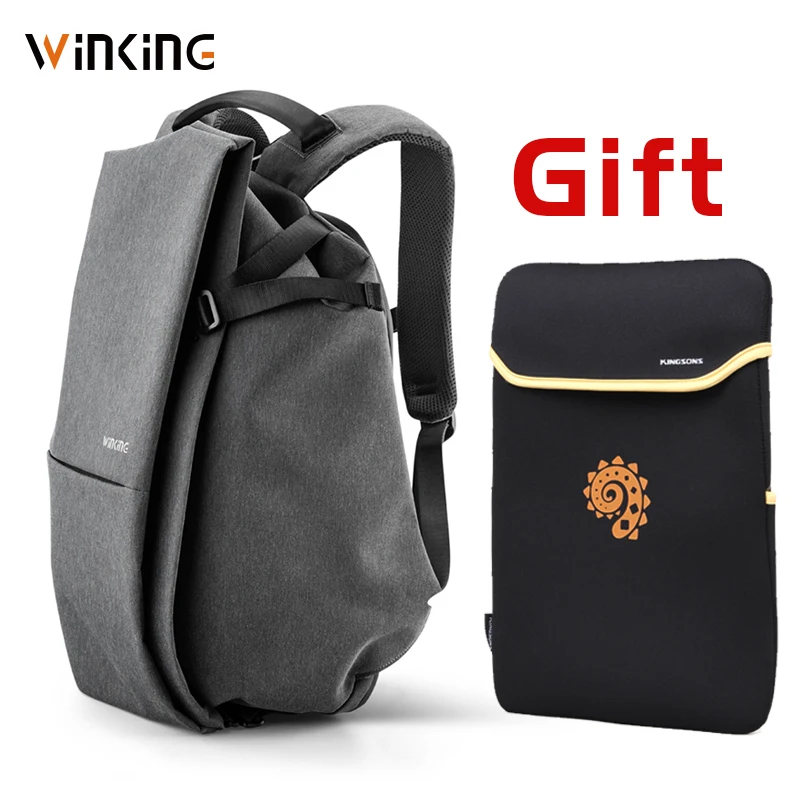 Дешево WK 2019 новейший стиль, модный многофункциональный мужской рюкзак для путешествий с font b usb b font зарядкой для подростков и мужчин, водонепроницаемая Про...