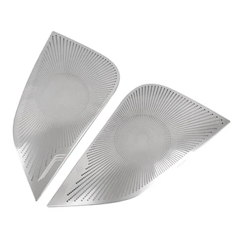 

for Tesla Model 3 2017-2020 Stainless Steel Rear Door Sound Speaker Music Cover Trim o Horn Frame Car Accessories