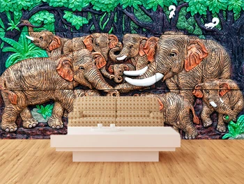 

[Self-Adhesive] 3D Elephant 8310 Wall Paper mural Wall Print Decal Wall Murals